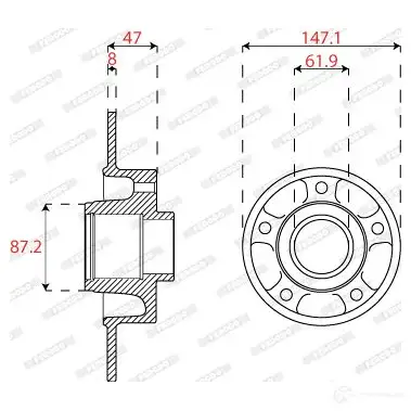 Тормозной диск FERODO DDF2820C-1 1438331320 8 OG37Y изображение 0