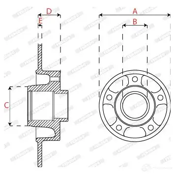 Тормозной диск FERODO DDF2820C-1 1438331320 8 OG37Y изображение 1