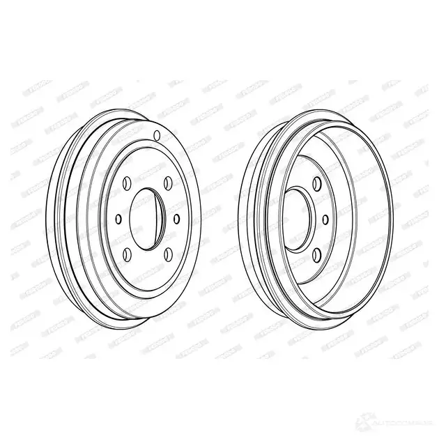 Тормозной барабан FERODO 10 0108 FDR329005 717179 329005B изображение 0