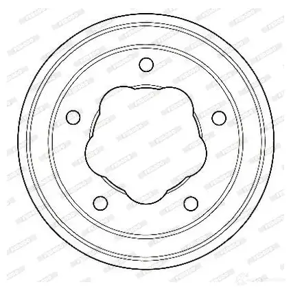 Тормозной барабан FERODO FDR329187 100 916 329187B 717207 изображение 3