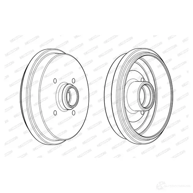 Тормозной барабан FERODO FDR329705 1006 09C 717290 329705B - Изображение 1