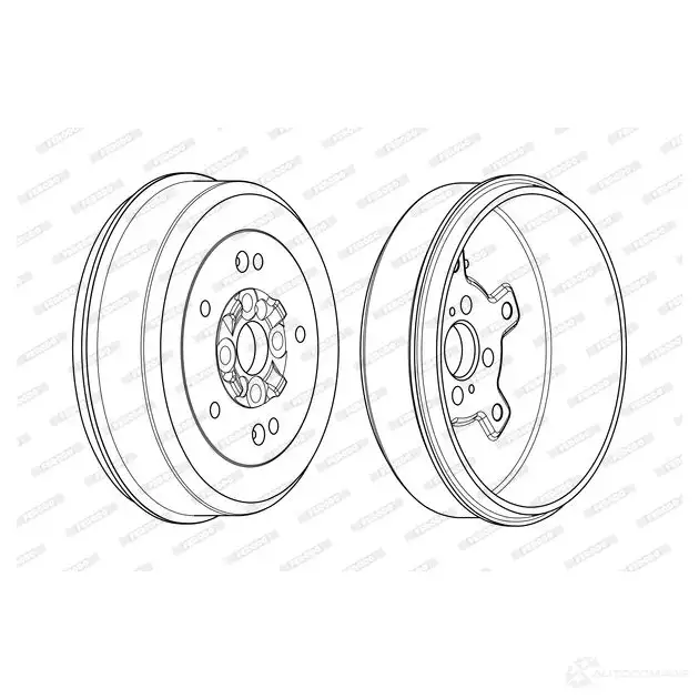 Тормозной барабан FERODO 329337B FDR329337 717275 10098 2 - Изображение 1