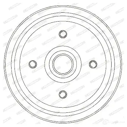 Тормозной барабан FERODO FDR329280 329280B 10068 7 717248 изображение 3