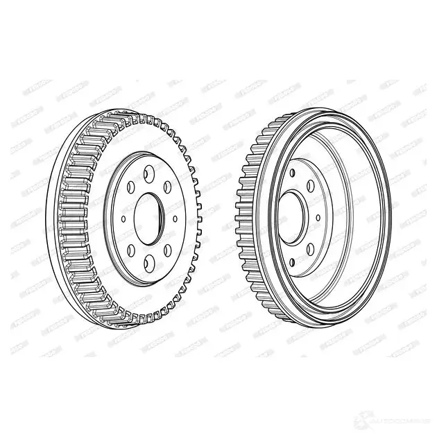 Тормозной барабан FERODO FDR329336 717274 329336B 10 0981 - Изображение 1