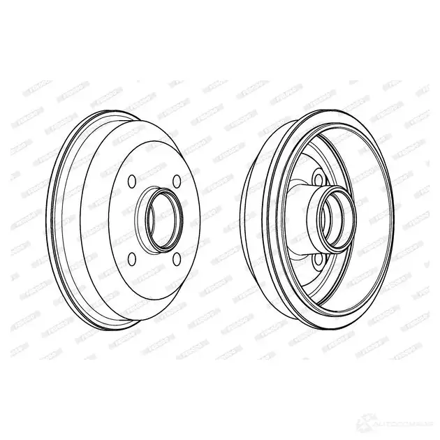 Тормозной барабан FERODO FDR329715 717295 1008 92C 329715B - Изображение 1