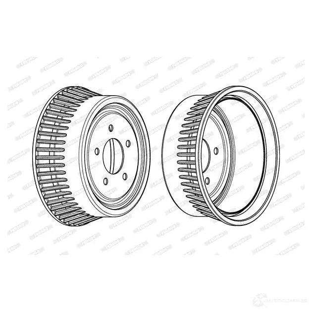 Тормозной барабан FERODO 329347B FDR329347 717281 10 0763 - Изображение 1