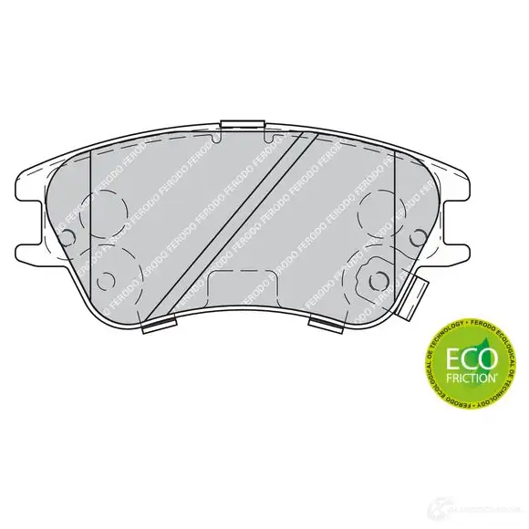 Тормозные колодки дисковые, комплект FERODO 4T2TU FDB1950 24 277 716409 - Изображение 1