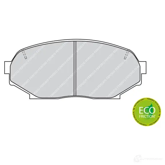 Тормозные колодки дисковые, комплект FERODO FDB653 2155 2 716972 KCHCG1 - Изображение 1