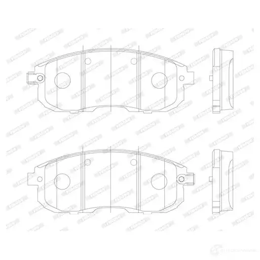 Тормозные колодки дисковые, комплект FERODO 21562 716612 21 561 FDB4148 изображение 5
