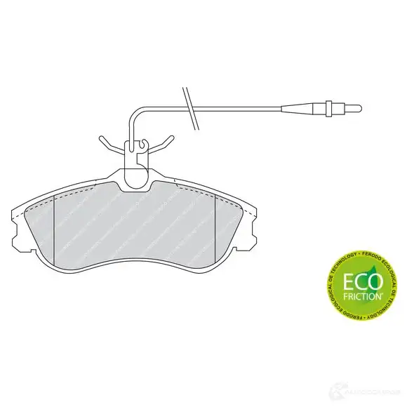 Тормозные колодки дисковые, комплект FERODO 715919 231 24 FDB1112 23125 изображение 1