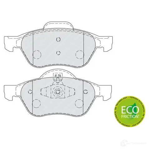Тормозные колодки дисковые, комплект FERODO 716354 FDB1866 2 4535 Y73JU изображение 2