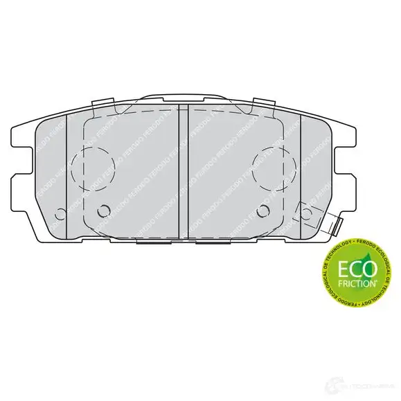 Тормозные колодки дисковые, комплект FERODO 2381 3 FDB1841 716345 24201 изображение 0