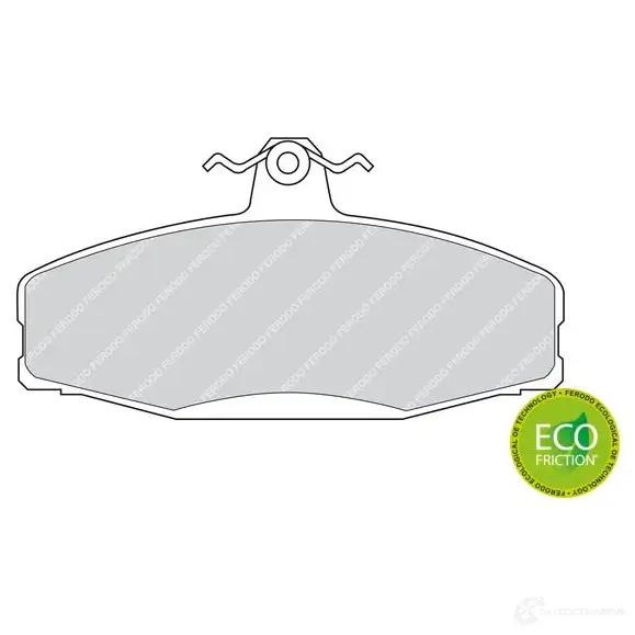 Тормозные колодки дисковые, комплект FERODO IL48S48 FDB610 2 1662 716944 - Изображение 1