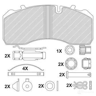 Тормозные колодки дисковые, комплект FERODO 2 9197 FCV1792BFE 715774 FCV1792 изображение 0