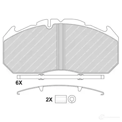 Тормозные колодки дисковые, комплект FERODO 29210 2903 0 715772 FCV1762BFE изображение 0