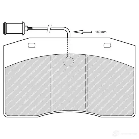 Тормозные колодки дисковые, комплект FERODO VRTTHY 29 075 FCV801 715836