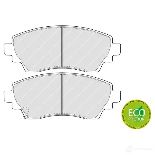 Тормозные колодки дисковые, комплект FERODO 716016 FDB1391 2308 8 23089 - Изображение 1