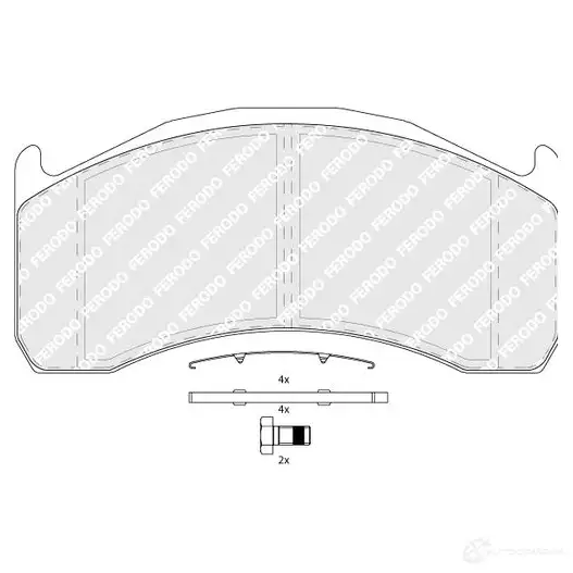Тормозные колодки дисковые, комплект FERODO FCV1387B HFQCD5M 29 137 715755