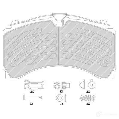 Тормозные колодки дисковые, комплект FERODO FCV4418PTS 715809 29245 29 244 изображение 0