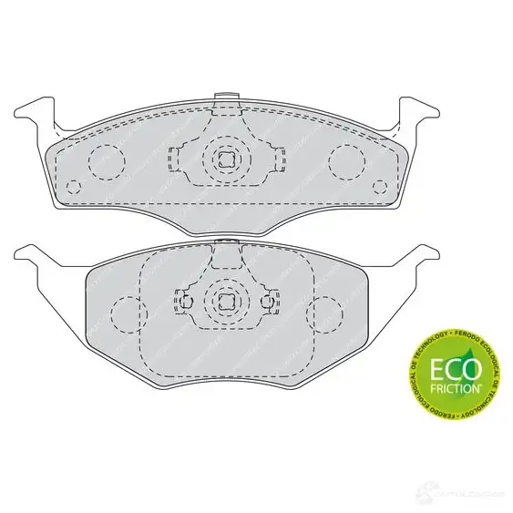 Тормозные колодки дисковые, комплект FERODO 716123 FDB1517 2339 4 23395 - Изображение 1