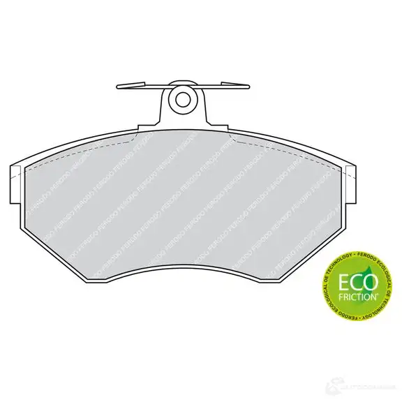 Тормозные колодки дисковые, комплект FERODO FDB1312 715982 N3W9WM6 21 945 изображение 4