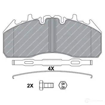 Тормозные колодки дисковые, комплект FERODO 29218 1192014398 2917 4 FCV4378B - Изображение 1