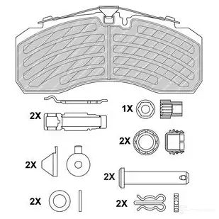 Тормозные колодки дисковые, комплект FERODO FCV4345PTS 29278 715803 2 9253 - Изображение 1