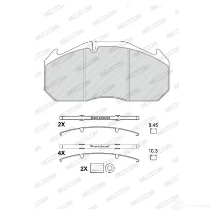 Тормозные колодки дисковые, комплект FERODO 2 9053 NG2RDQ9 FCV4906B 715823 изображение 0