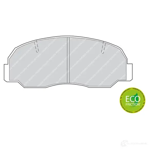 Тормозные колодки дисковые, комплект FERODO 716902 FDB532 9MN90SR 212 43 - Изображение 1
