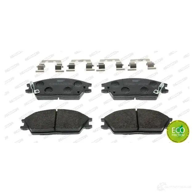 Тормозные колодки дисковые, комплект FERODO 716591 FDB4076 21 012 21773 изображение 1