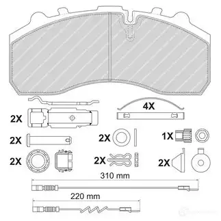 Тормозные колодки дисковые, комплект FERODO 715805 2 9059 FCV4374BFE 29061