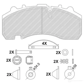 Тормозные колодки дисковые, комплект FERODO 715770 FCV1677B 29270 2 9167