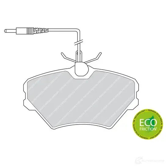 Тормозные колодки дисковые, комплект FERODO FDB972 717153 7850R 2 1424 - Изображение 1