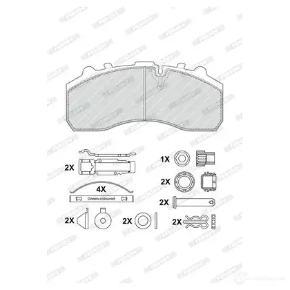 Тормозные колодки дисковые, комплект FERODO 715754 29061 FCV1373DFE 29 059