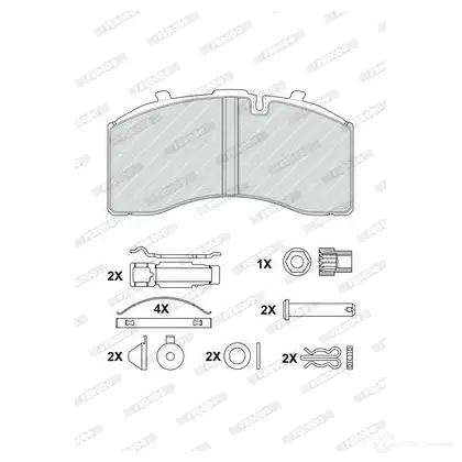 Тормозные колодки дисковые, комплект FERODO FCV1657B 715769 29269 29 158