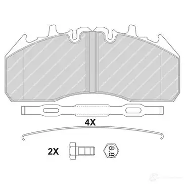 Тормозные колодки дисковые, комплект FERODO 29 174 29218 FCV4378BFE 715807