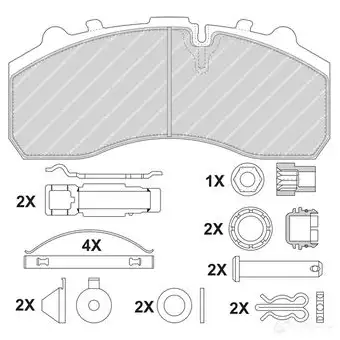 Тормозные колодки дисковые, комплект FERODO FCV1373BHD 715753 290 59 29061