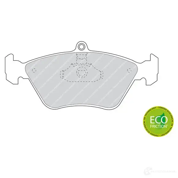 Тормозные колодки дисковые, комплект FERODO 2 1411 21413 717110 FDB901 - Изображение 1