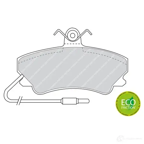 Тормозные колодки дисковые, комплект FERODO 717102 FDB880 2023 6 20238 изображение 0