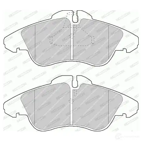 Тормозные колодки дисковые, комплект FERODO 21 576 21577 FVR1038 721611 - Изображение 1