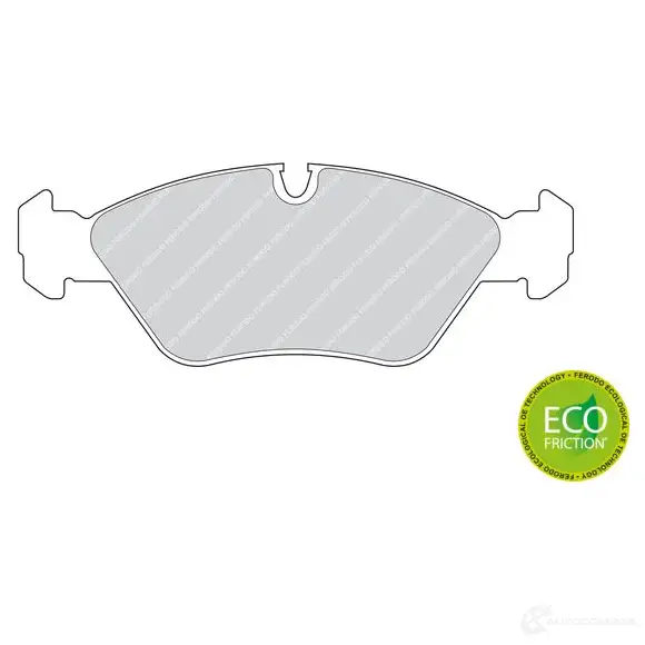 Тормозные колодки дисковые, комплект FERODO FDB256 20757 716475 2062 9 изображение 0