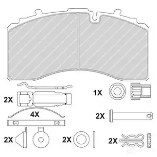 Тормозные колодки дисковые, комплект FERODO FCV4461BFE 2 9158 715813 29194 изображение 0
