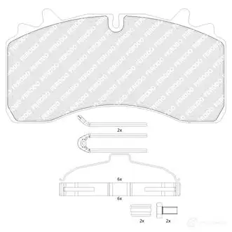Тормозные колодки дисковые, комплект FERODO 2 9162 FCV1828B 715782 EWEHQ изображение 0
