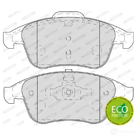 Тормозные колодки дисковые, комплект FERODO 247 09 FDB4249 24870 716681 - Изображение 1