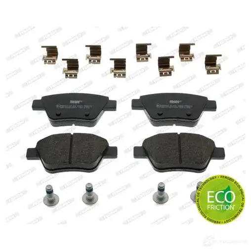 Тормозные колодки дисковые, комплект FERODO 2456 3 FDB4316 716723 YCOD8M изображение 6