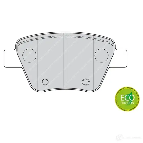 Тормозные колодки дисковые, комплект FERODO 2456 3 FDB4316 716723 YCOD8M изображение 7