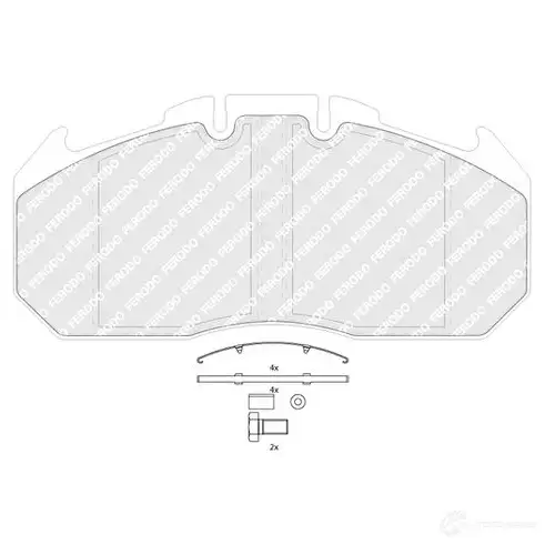 Тормозные колодки дисковые, комплект FERODO 1424932091 FCV1404B 29 131 29156 изображение 0