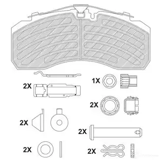 Тормозные колодки дисковые, комплект FERODO 8EKOO4 FCV4801PTS 2 9252 715822 изображение 0