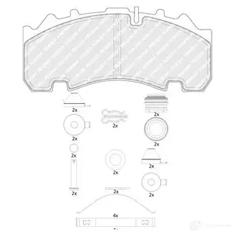 Тормозные колодки дисковые, комплект FERODO 29144 1193644142 FCV4283B 2 9088 изображение 1