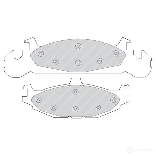 Тормозные колодки дисковые, комплект FERODO 2 1810 3IZHRY 717124 FDB922